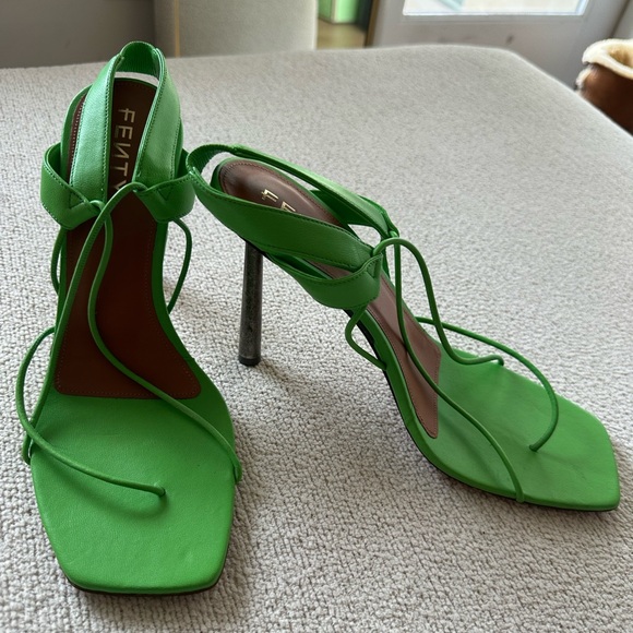 LVMH FENTY Code Word Sandals Acid Green - Picture 2 of 10